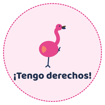 Sticker flamenco: ¡Tengo derechos!