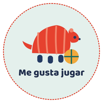 Sticker armadillo: Me gusta jugar